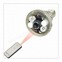 Bulb CCTV Security DVR Camera with Remote Control Light