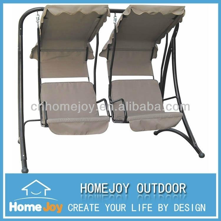 Luxury 3 seater garden swing chair with cushion  4