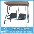 Deluxe 3 seats patio swing bed with mosquito nets  3