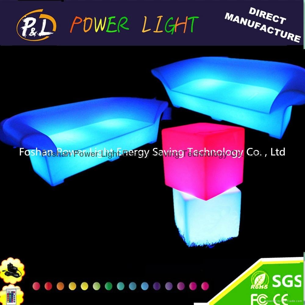 illuminated led bar stool led cube seat