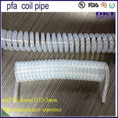 transparent pfa coil  tube