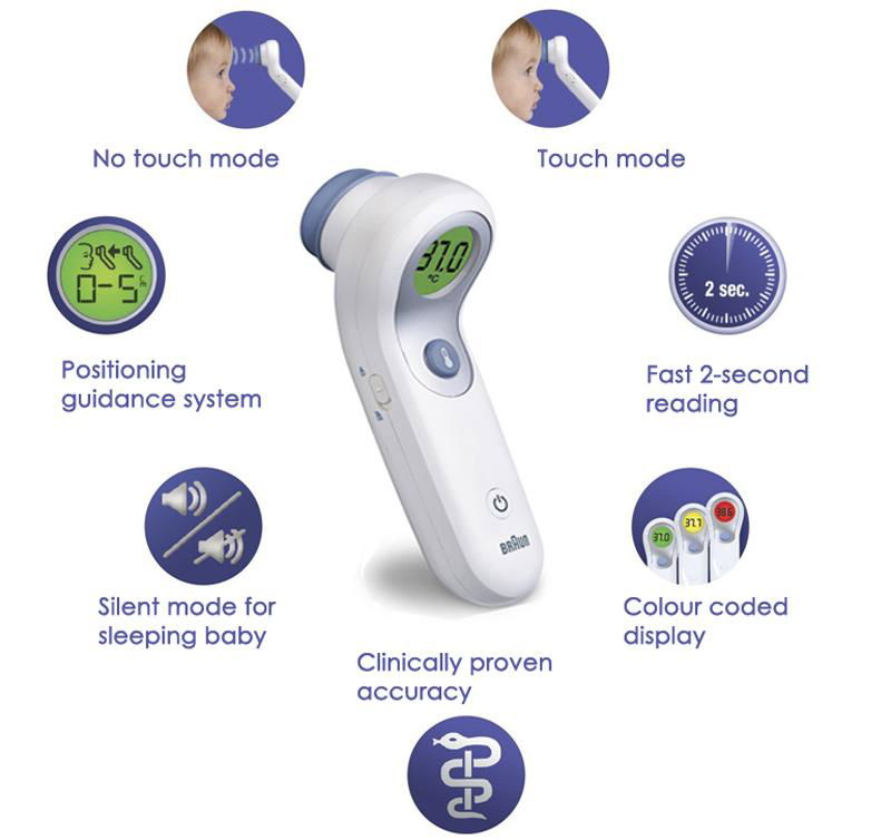 Braun Digital No Touch Forehead Thermometer NTF3000 Factory Price 2