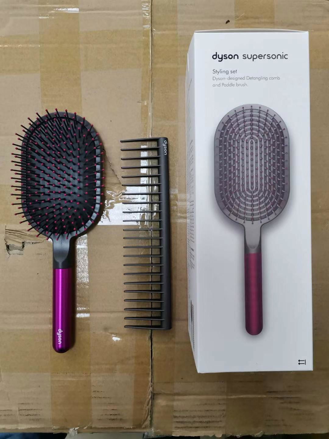 Dyson Supersonic Styling Set Detangling Comb Paddle Brush Fuchsia/Gray 4