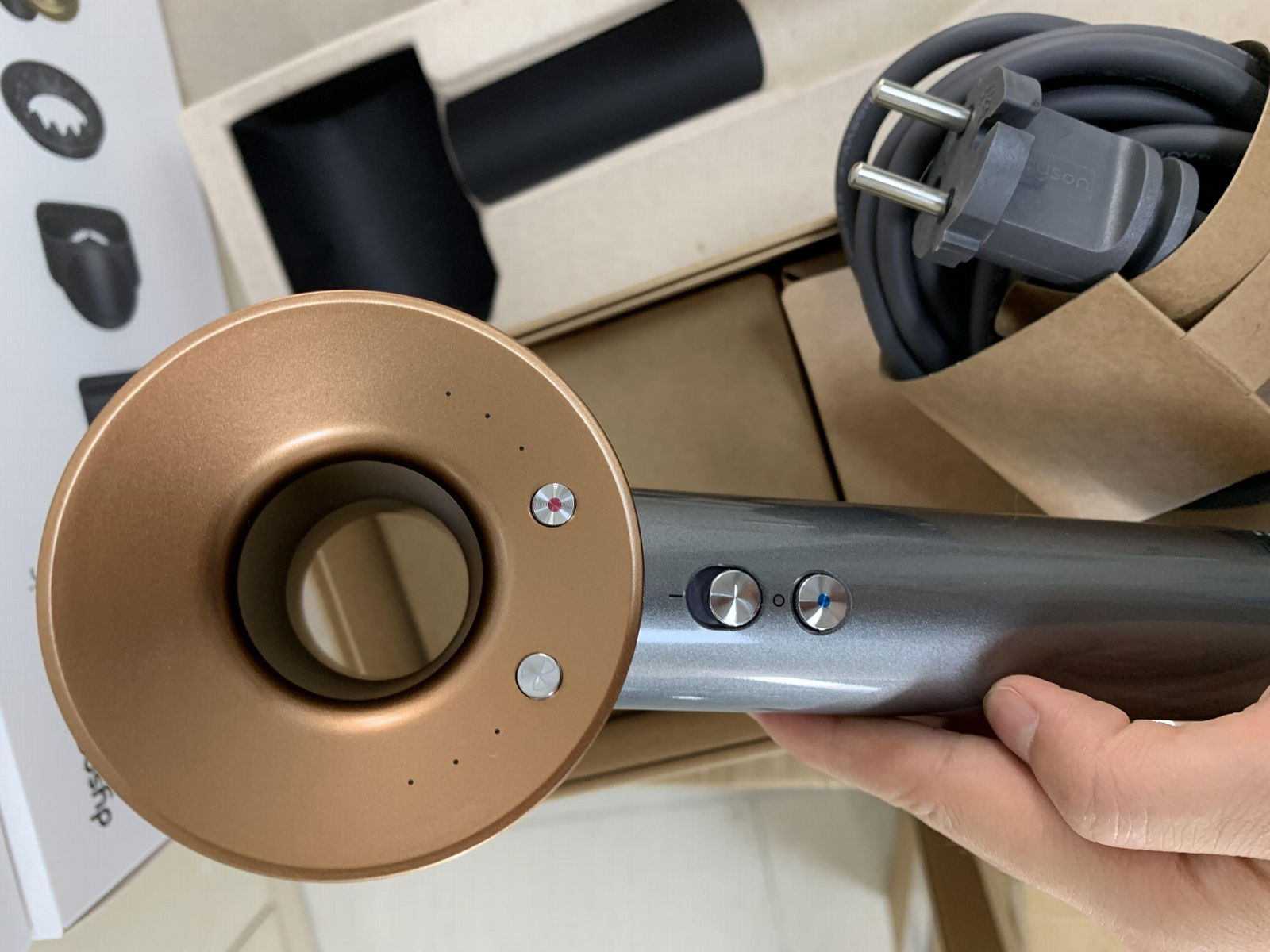 Discount Dyson HD15 Supersonic Hairdryer Silver Copper color