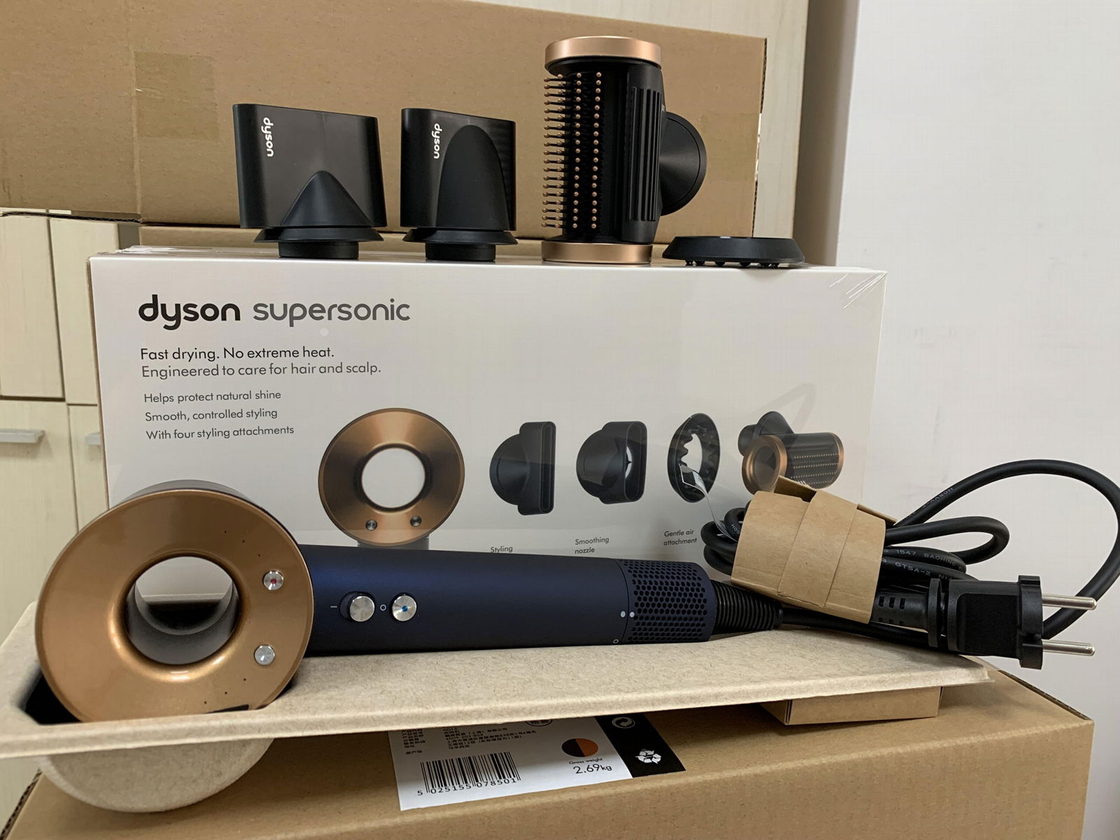 Discount Dyson HD15 Supersonic Hairdryer Silver Copper color HD15