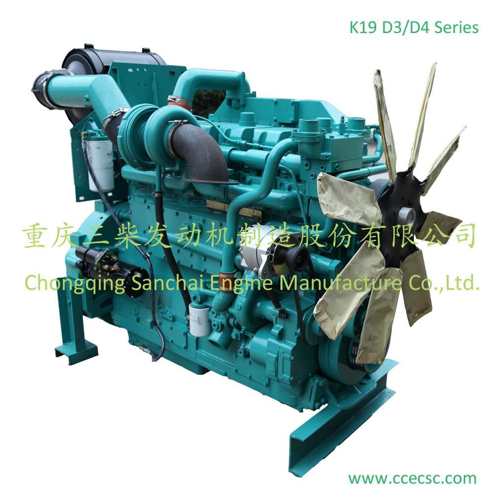 China Supplier 500kw Water Cooled Turbocharged Diesel Engine 4