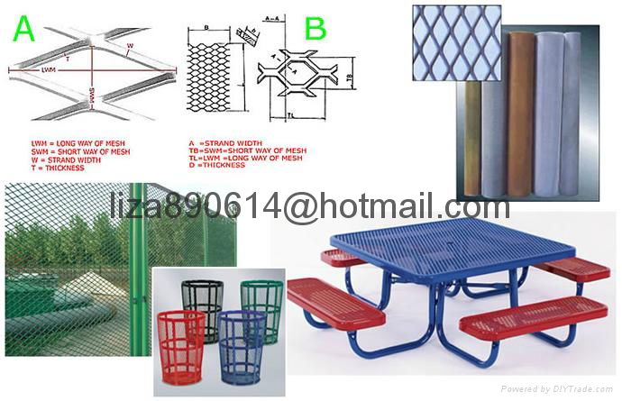 Expanded Metal Mesh sheet series for outdoor furniture and fences 5