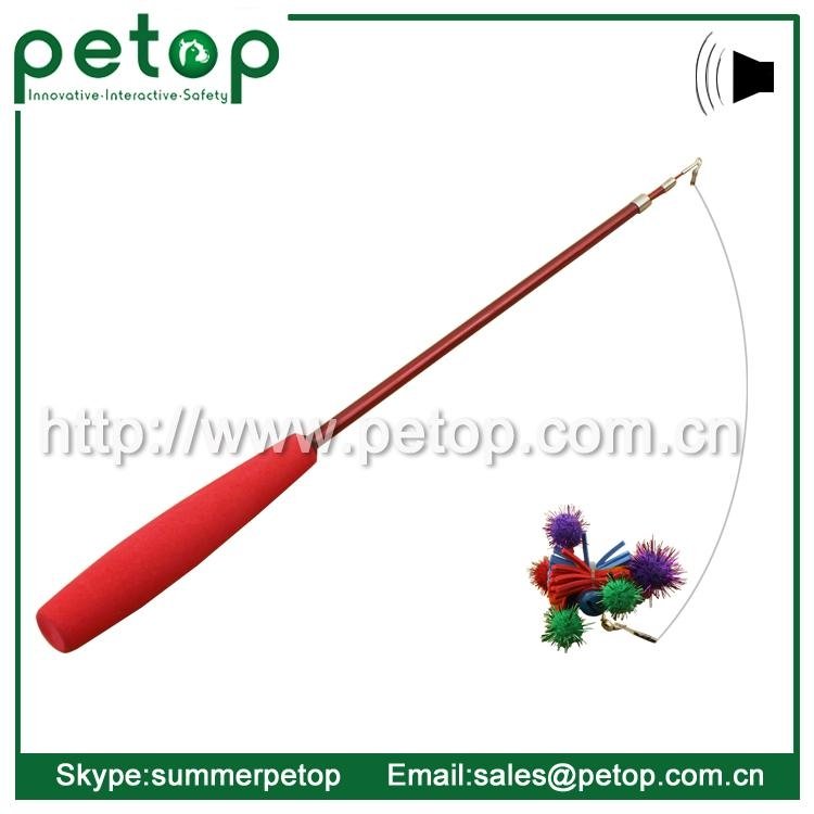 Telescoping Fishing Rod Spin Feather Wand Cat Toy 3