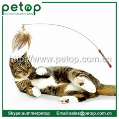 Pet cat teaser toy Cat rod toy OEM feather Cat teaser