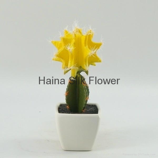 Unique design mini artificial plants artificial cactus bonsai from China