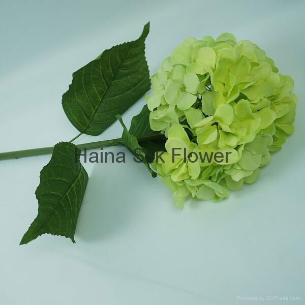 Decorative flowers artificial flowers single stem silk hydrangea wholesale  4