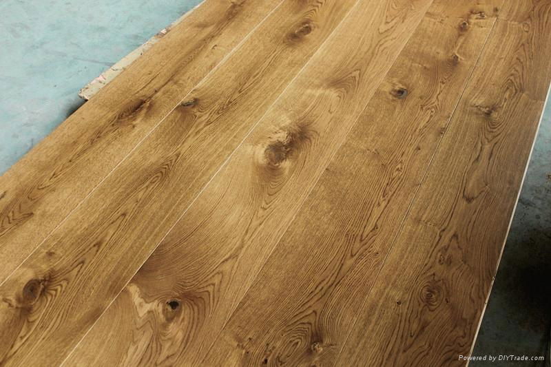 Best price smoked oak wood flooring  4