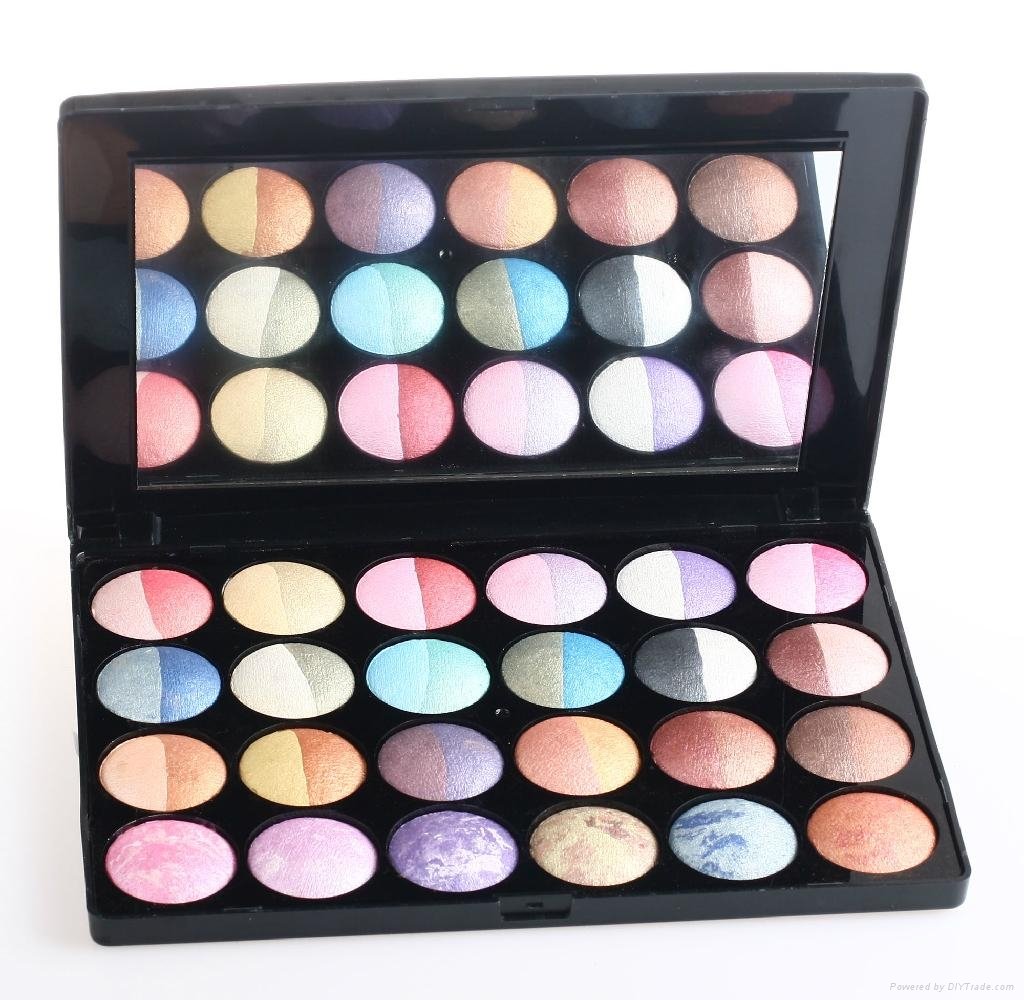 24 color baked pigment eyeshadow palette with mirror 4