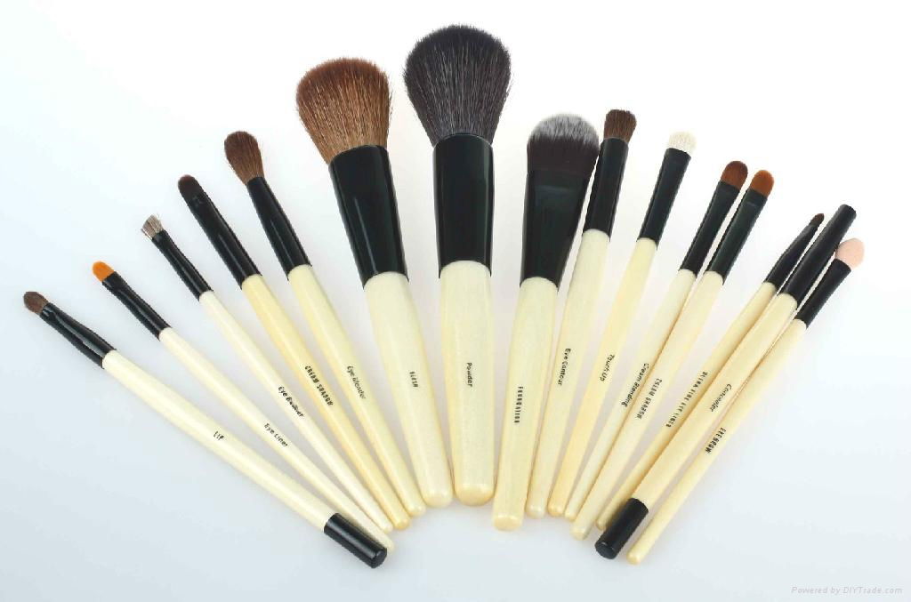 professional Bobbi Brown 15pcs brush set with red pouch 