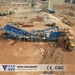 Mobile crushing and screening plant