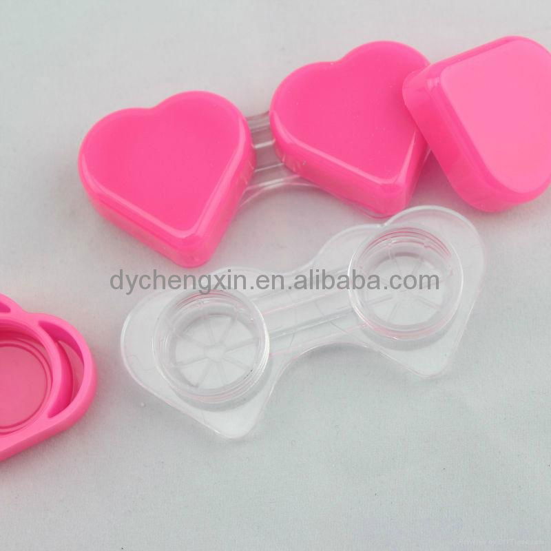 sweet heart shape contact lens case/holder  4