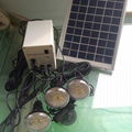 5w DC Indoor solar power LED lighting kits with USB 2