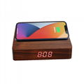 high quality 10W wooden clock wireless