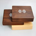 high quality 10W wooden clock wireless charger  with digital display 4