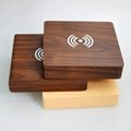high quality 10W wooden clock wireless charger  with digital display