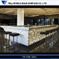 TW Artificial stone flower pattern led bar counter for nightclub 