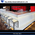 TW solid surface fashionable simple led bar counter