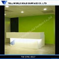 TW artificial stone simple design white reception counter 1