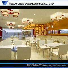 TW acrylic dinning table for restaurant