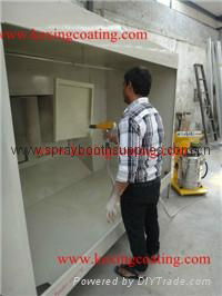 single work position powder coating spray booth cabin 4