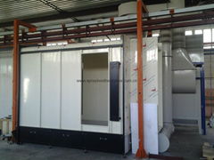 PVC powder coating booth fas color change