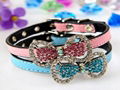 Shining bowknot cat collars 1