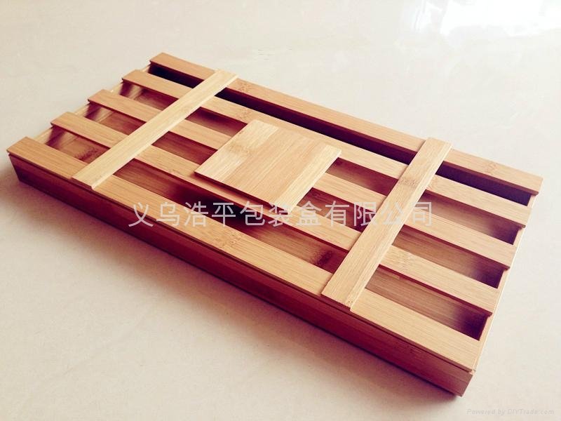 Green bamboo wood  chocolate box  2