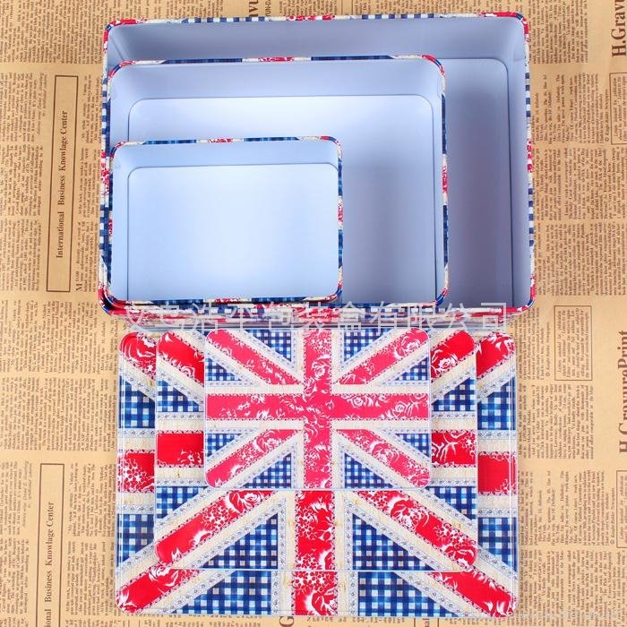 British style three-piece tinplate box 2