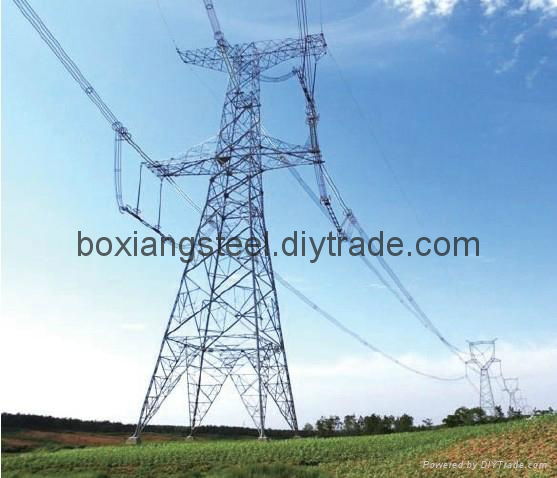 Galvanized Lattice Transmission Tower 4