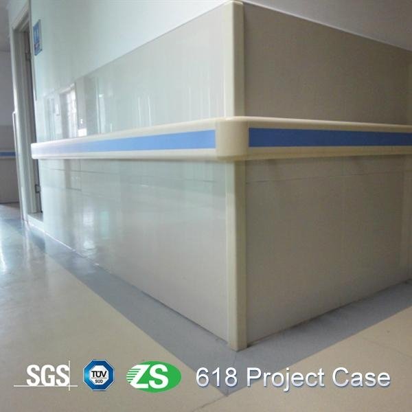 hospital wall protector new pvc  and aluminum  handrail 5