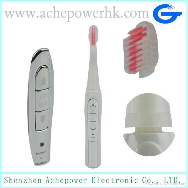 Ultrasonic toothbrush with 3pcs replace heads for teeth care 2