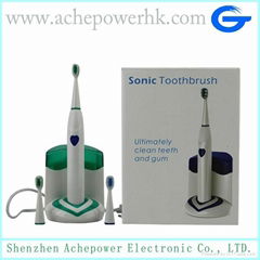 Recharge toothbrush with UV sanitizer replace brush heads for tooth whitening