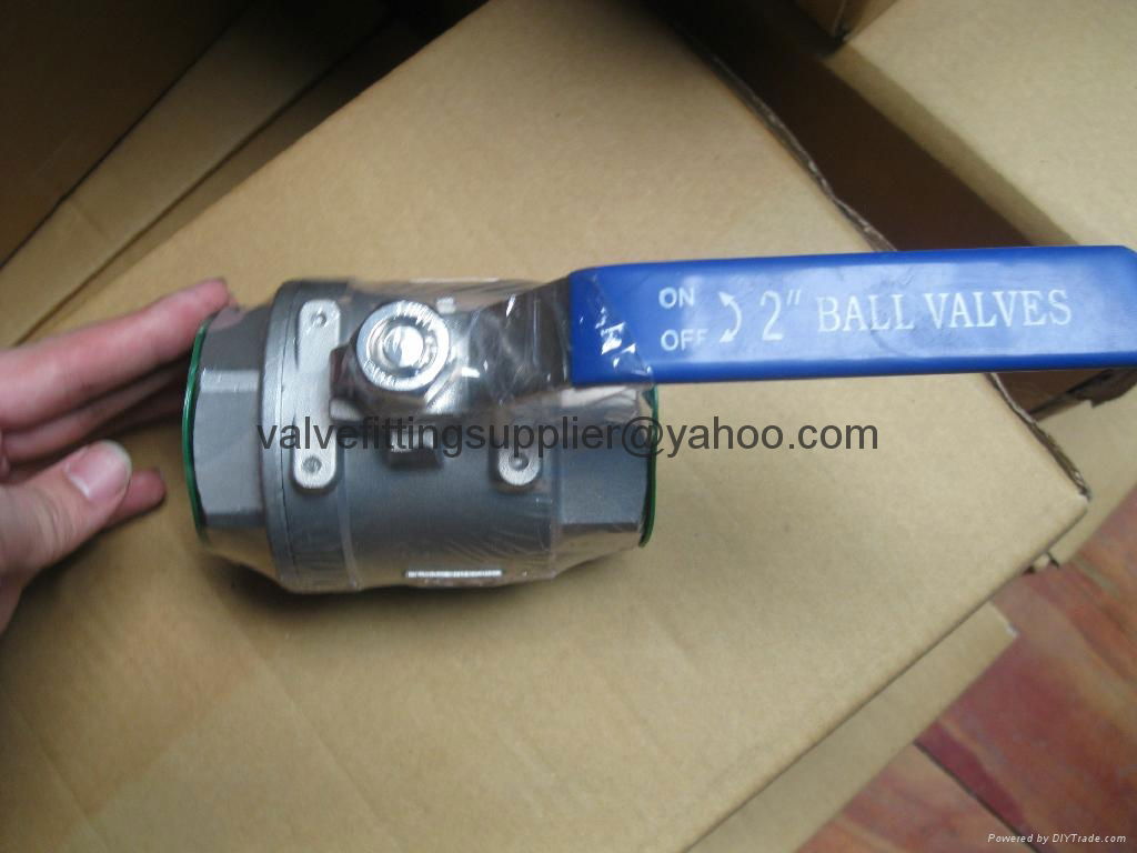 Two-Piece (2PC) Economic Type 1000WOG Full Bore Threaded Ball Valves 3