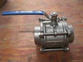 3PC type ball valve with internal thread 2