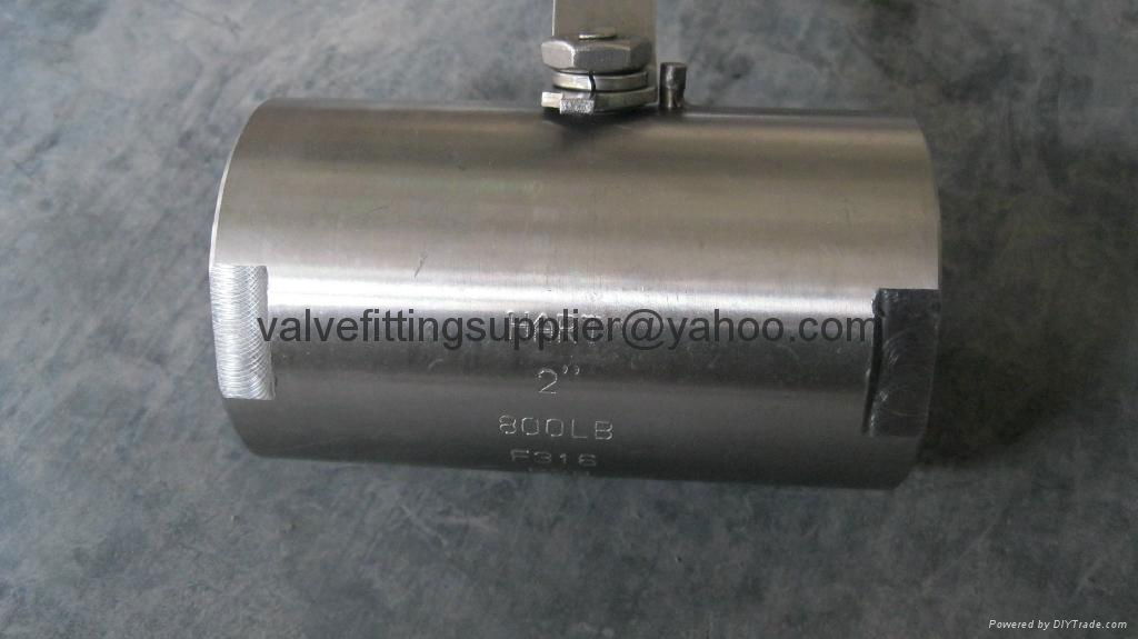 1-PC Polished forged steel Hex angular ball valve