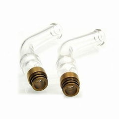 wholesale glass drip tips elbow long