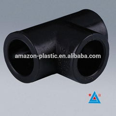 Hot-sale PE Fittings 63mm-630mm equal tee fittings