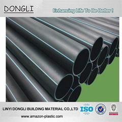 black 110mm hdpe plastic pipe pe water