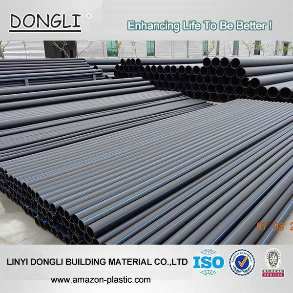 black 110mm hdpe plastic pipe pe water pipe drainage 3