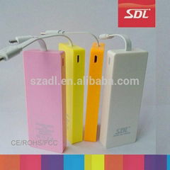 2600mAh mini thin power bank with micro usb cable for iphone samsung