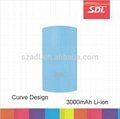 3000mAh smile face design Power bank for iphone samsung portable battery charger 4