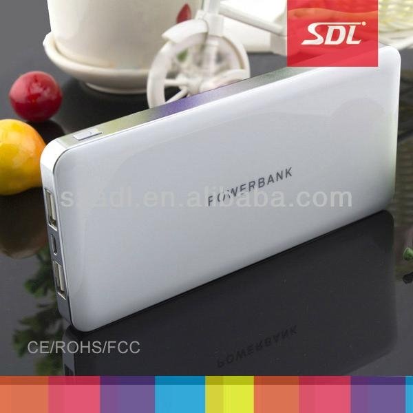 12000mAh ultra thin slim Dual usb port power bank  for iphone samsung laptop 4