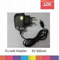 5V 500mA EU US wall charger adapter with V3 v8 micro usb cable for Nokia samsung 1