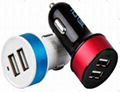 5V 2.1A dual usb car charger for iphone samsung  1