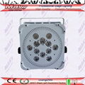 12 leds RGBAW/RGBAW+UV 5 in 1/6 in 1 rechargeable led flat par lights 3